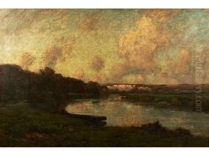 River Landscape At Amberley, Near Arundel by Jose Weiss