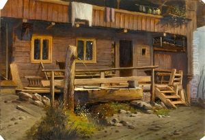 Ein Bauernhaus In Brannenburg by Joseph Andreas Weiss