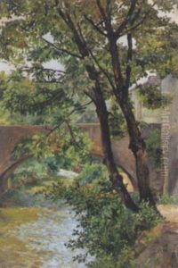 Steinbrucke Uber Einen Bach by Karl Weiss