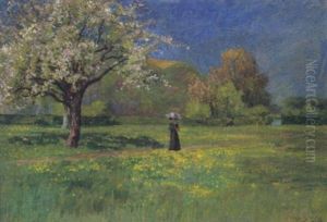 Spaziergang In Einer Fruhlingslandschaft