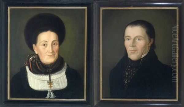 Portrait Des Kaufmanns Johann Caspar Gohl Aus Bad Hindelang (+ Seiner Ehefrau; Pair) - view 1