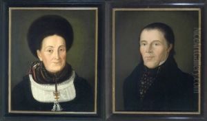 Portrait Des Kaufmanns Johann Caspar Gohl Aus Bad Hindelang (+ Seiner Ehefrau; Pair)