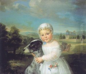 Portrait D'une Jeune Fille Avec Son Chien