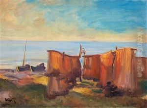 Sieci Rybackie Nad Brzegiem Morza by Wojciech Weiss