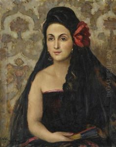Portrait Of Maria Skrzywan In Spanish Costume