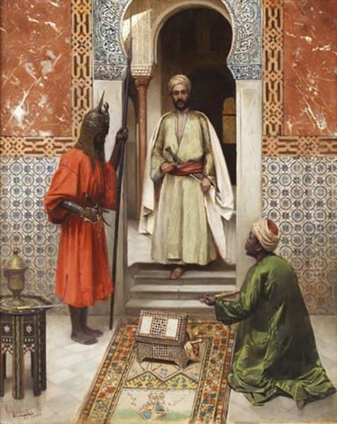 Le Marchand D'armes Devant Le Palais - view 1