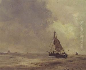 Storm Coast Of Zeeland by Frederic Adrianus Weissenbruch
