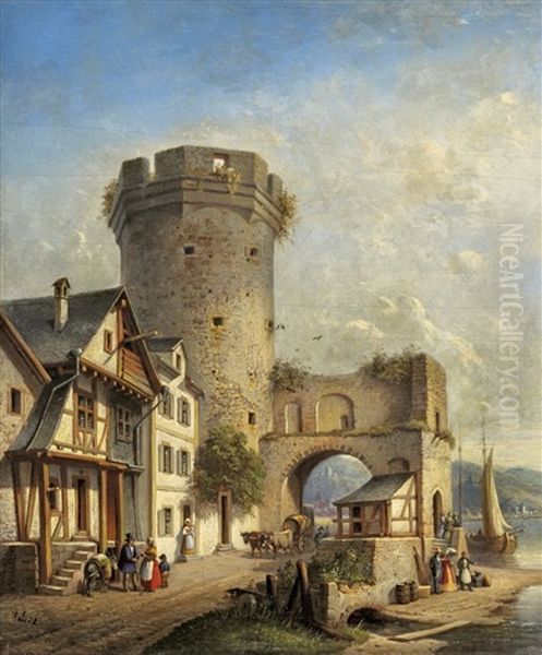 Ein Stadttor Am Rhein - view 1