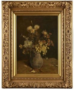 A Still Life Of Autumn Flowers