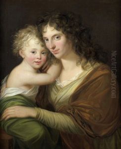 Portrait Einer Mutter Mit Ihrem Kind by Friedrich Georg Weitsch
