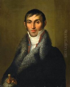 Portrat Eines Jungen Herrn In Pelz Umsaumtem Gehrock by Friedrich Georg Weitsch