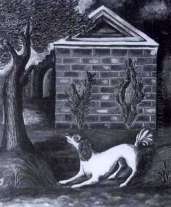 A Dog In A Garden, Recto; A Factory, Verso