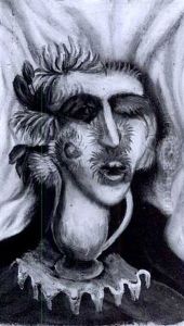 Flower-head, Recto; Male Nude At The Hop Garden Platt, Verso
