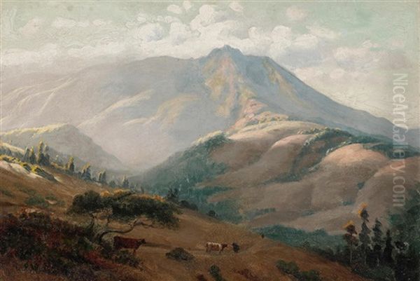 Cattle Beneath Mount Tamalpais - view 1
