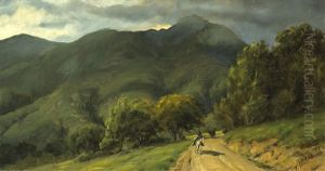 Riders On A Path Beneath Mount Tamalpais by Thaddeus Welch