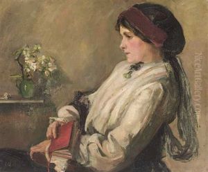 Portrait Of A Lady In An Interior by Harriet Weldon