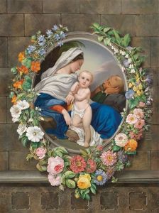 Und Amalia Rieger Die Heilige Familie Im Blutenkranz by Pauline von Wellenheim