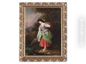 Washerwoman by Theodor Leopold Weller