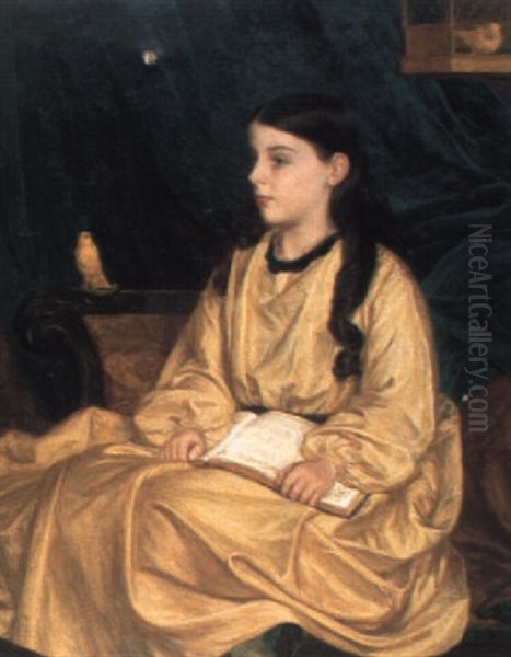 Portrait Of Constance Charlotte Astley, Full-length, In A Yellow Dress - view 1