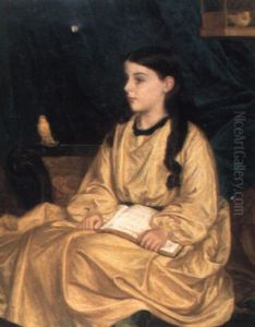 Portrait Of Constance Charlotte Astley, Full-length, In A Yellow Dress