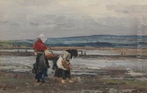 A Grey Day On The Beach by William Page Atkinson Wells