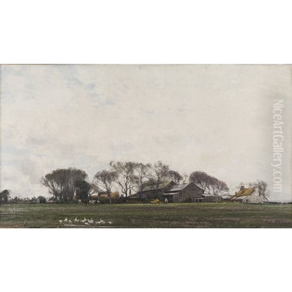 Geese And Farm Buildings - view 1