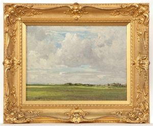 Golfers On The Green by William Page Atkinson Wells