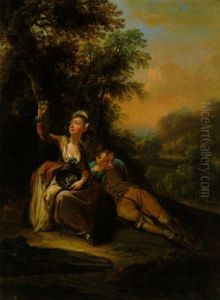 Liebespaar Am Waldessaum by Gottlieb Welte