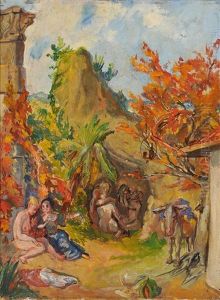 Bacchusfest In Einer Hohle Am Aventin by Albert Welti