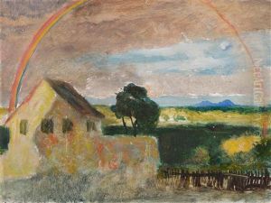Haus Mit Regenbogen