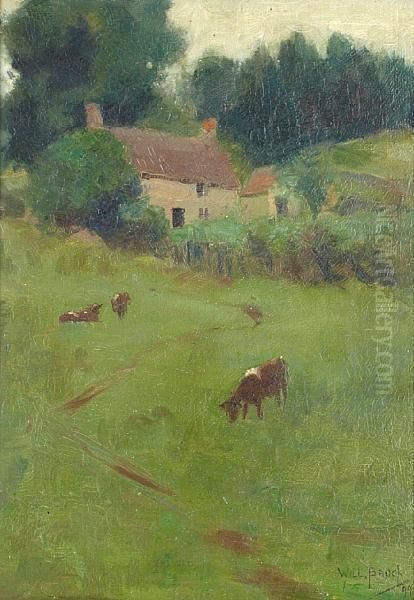 Cattle Grazing Before A Cottage - view 1