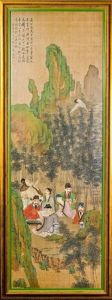 A Framed Silk Painting Of Figural Motif, After Wen Jia by Wen Jia