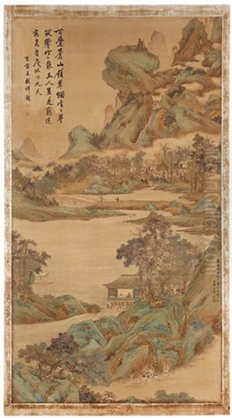 A Large Landscape Painting In The Style Of Wen Peng (1498-1573) - view 1
