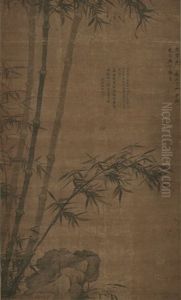 Bamboo And Rock by Wen Tong
