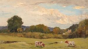 Wiesental Mit Weidenden Kuhen by Sion Longley Wenban