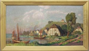 An Der Ostseekuste (wohl Stettiner Haff) by Karl Wendel