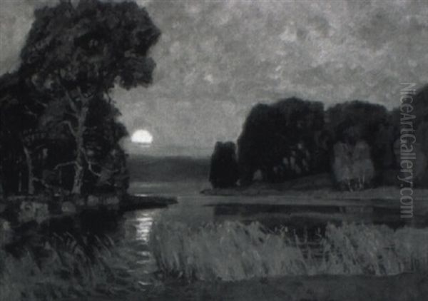 Abend Am See. Herbstlandschaft - view 1