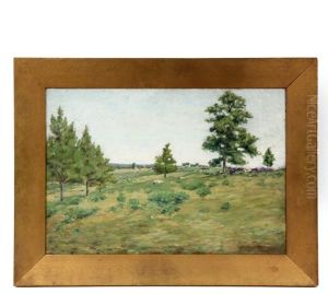 The Red Barn On Eagle Hill, Ipswich, Mass. by Theodore Wendel