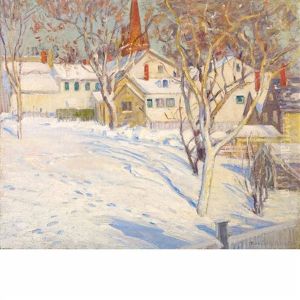Town Hill, Ipswich - Winter Sunlight by Theodore Wendel