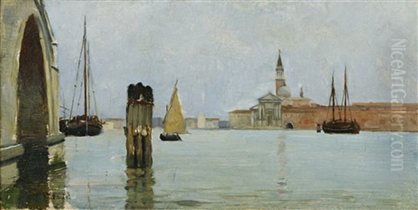 San Giorgio Maggiore And The Campanile Seen Across The Venetian Lagoon - view 1