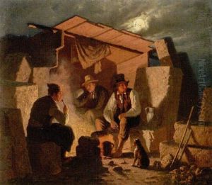 Rast Bei Mondschein by Friedrich Moritz Wendler