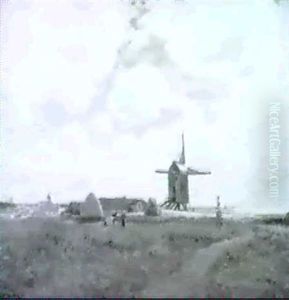 Norddeutsche Landschaft Mit Muhle by Gustav Wendling