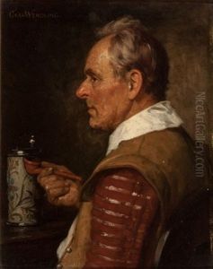 Man With A Stein And Pipe by Karl Wendling