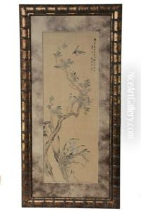 Wen Luo Painting Of Flowers & Birds, Wen Luo (1790 - 1849) by Weng Luo
