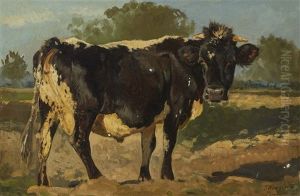 Schwarzgeflecktes Rind by Josef Wenglein