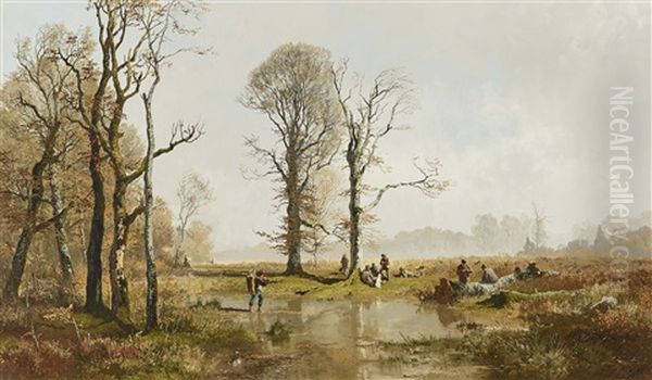 Resting Hunters In The Moss - view 1