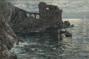 Ruinen An Der Kuste Von Capri by Albert Wenk