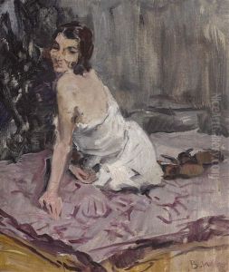 Junge Frau, Auf Einem Teppich Sitzend by Brynolf Wennerberg