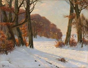 Winter Landscape by Emil August Theodor Wennerwald