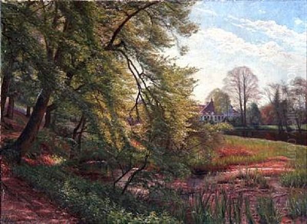 Forest Scene With A Mansion Villa - view 1